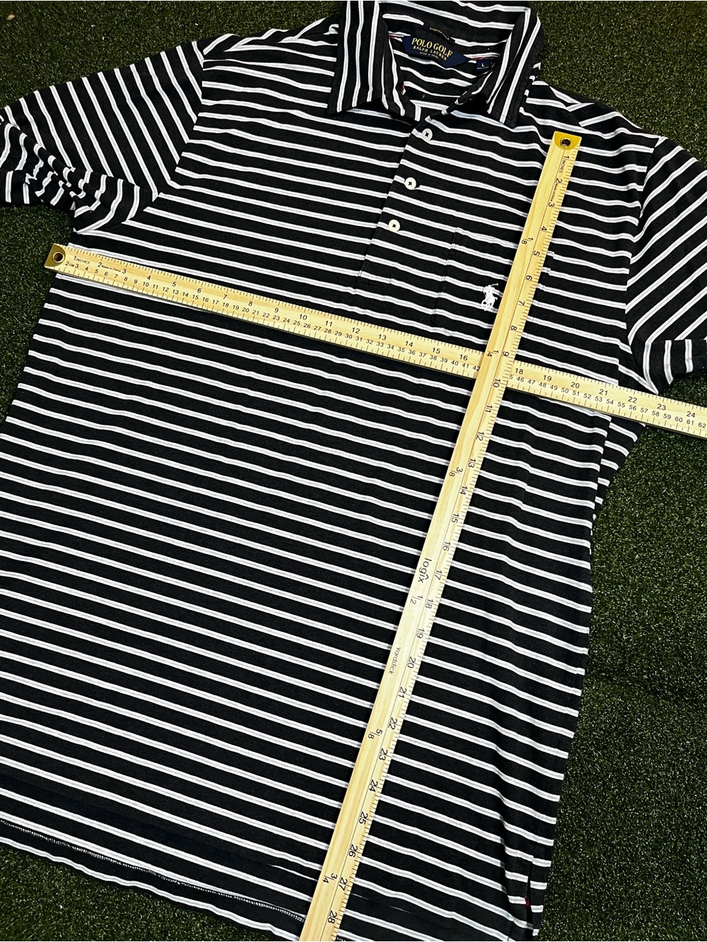 Polo Golf Ralph Lauren Men’s Stretch Lisle Large Pima Soft Polo Shirt Striped - Picture 6 of 6